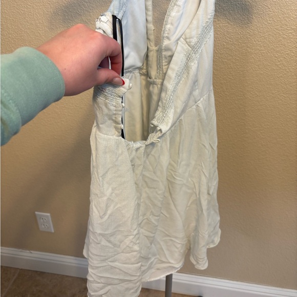 Y2K Forever 21 White Lace Trim Slip Babydoll Mini Dress Size M AS IS - Picture 4 of 5